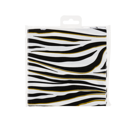 Serviettes de table Zebra 16cm 16pcs