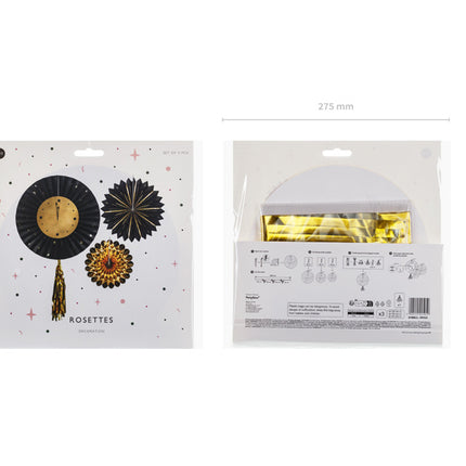 Horloge de décoration suspendue pour le réveillon du Nouvel An 3pcs