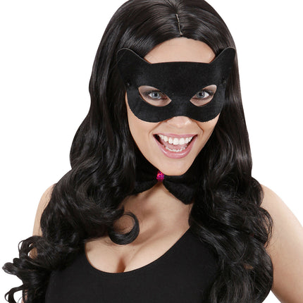 Masque yeux de chat Noir
