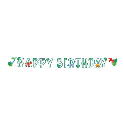 Guirlande de lettres Happy Birthday Dino 2.5m