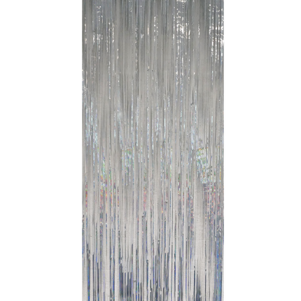 Rideau de porte argenté holographique 2.5m