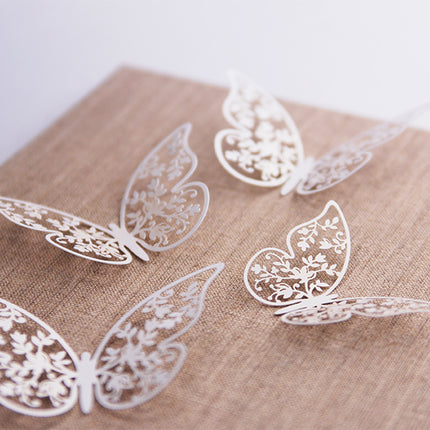 Décoration de table Papier papillon 8cm 10pcs