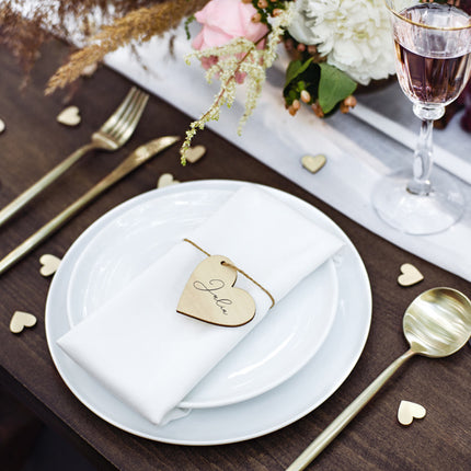Décoration de table Coeurs en bois 2cm 50pcs