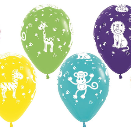 Ballons Jungle Animals Fashion Mix 30cm 25pcs