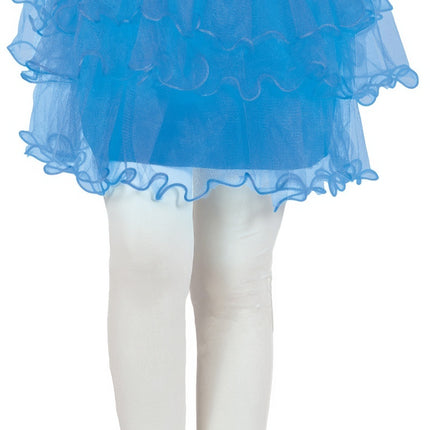 Tutu fille bleu à volants 30cm