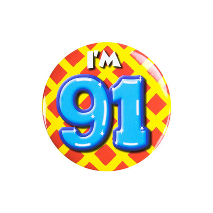 Je suis 91 Bouton 91 ans 5.5cm