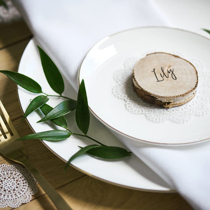 Cartes de table en bois 6pcs