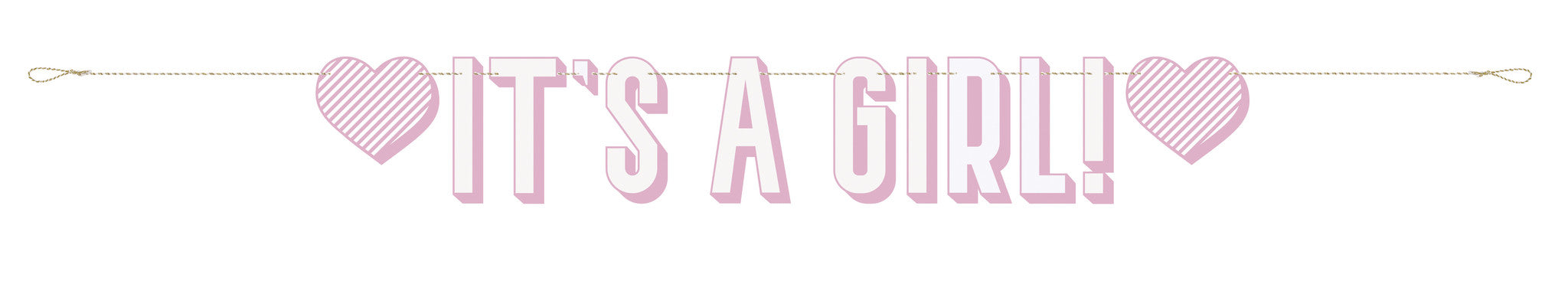 Lettre de naissance Garland It's A Girl 1.58m