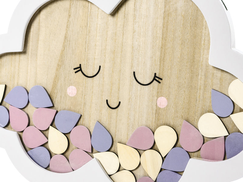 Livre d'or en bois Nuage 43cm