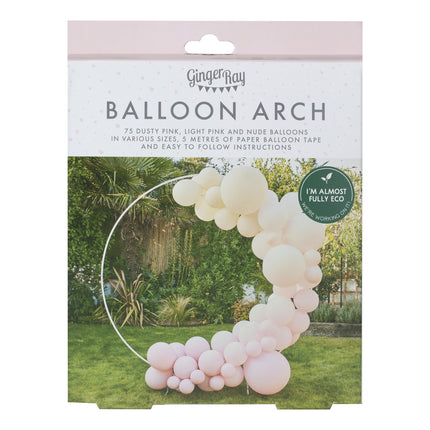 Arche de ballons rose blanc crème DIY Set