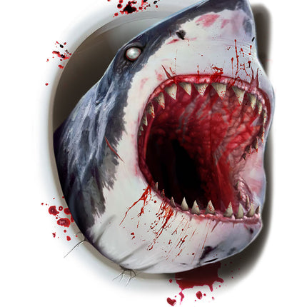 Décoration d'Halloween Toilette Requin