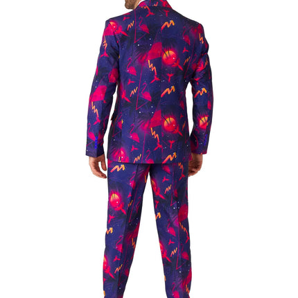 Costume bleu foncé rétro néon Hommes <tc>Suitmeister</tc>