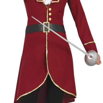 Costume de pirate Rouge Bordeaux Dames