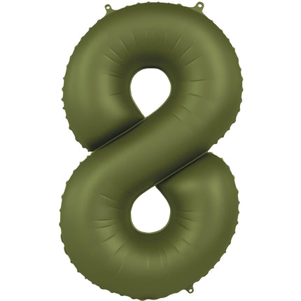 8 Year Figure Balloon Green Matt 86cm