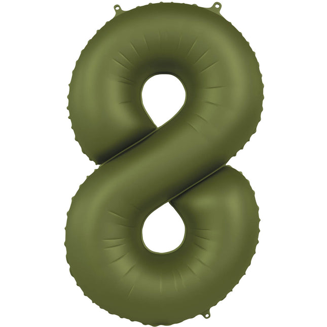 8 Year Figure Balloon Green Matt 86cm