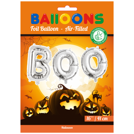 Balloons Letter Set Boo Silver 41cm