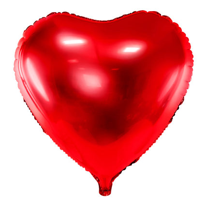 Ballon à l'hélium coeur rouge vide 45cm