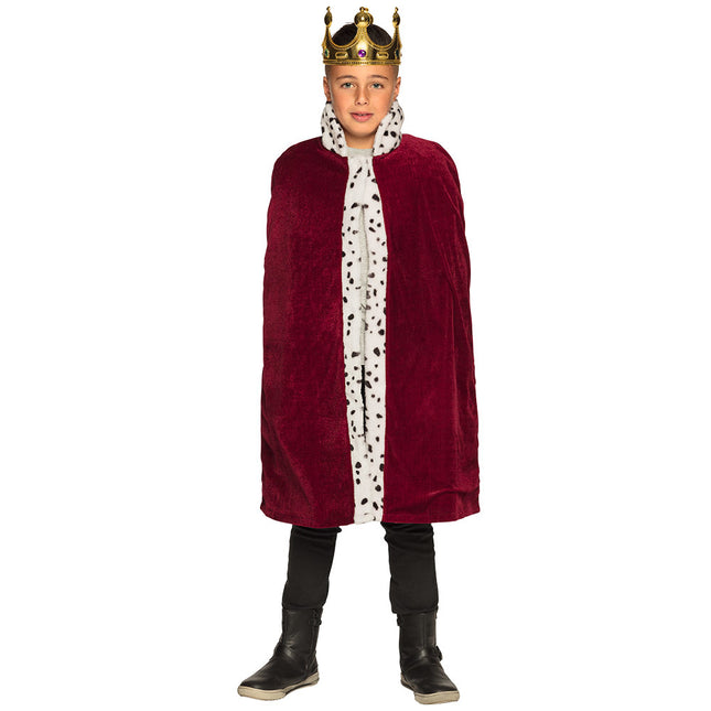 Manteau du roi enfant rouge bordeaux 90cm