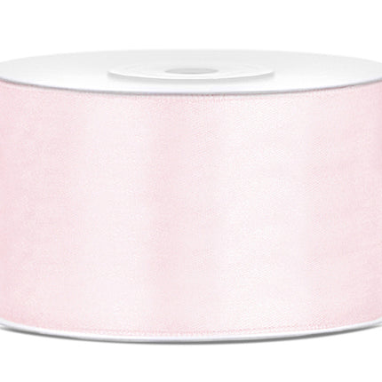 Ruban de satin rose clair pastel 38mm 25m