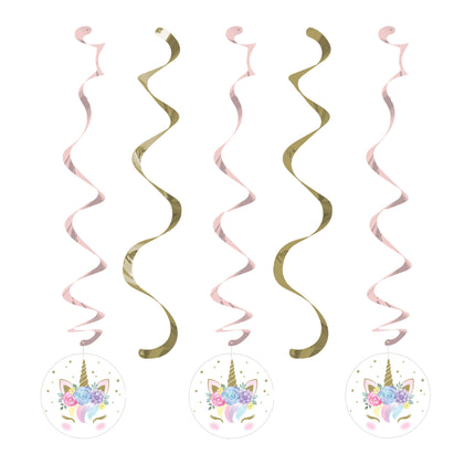 Décoration suspendue Licorne 5 pièces