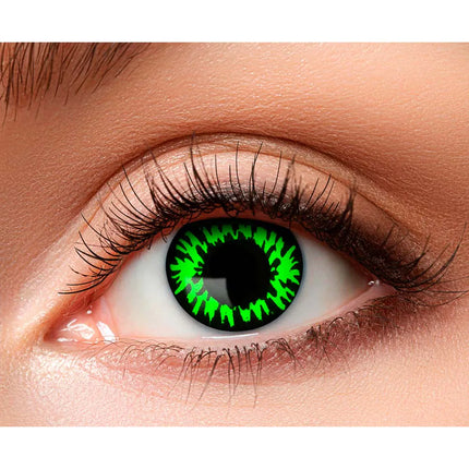 Lentilles de couleur blanc-vert Sang de poison 3Mnd