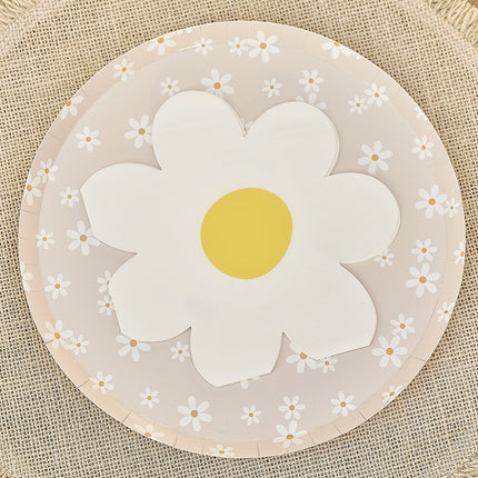 Serviettes de table marguerites 16pcs