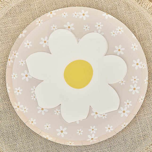 Serviettes de table marguerites 16pcs
