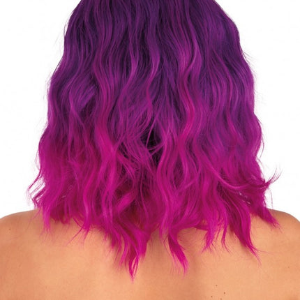 Perruque Alicia Half Long With Wave Purple to Pink