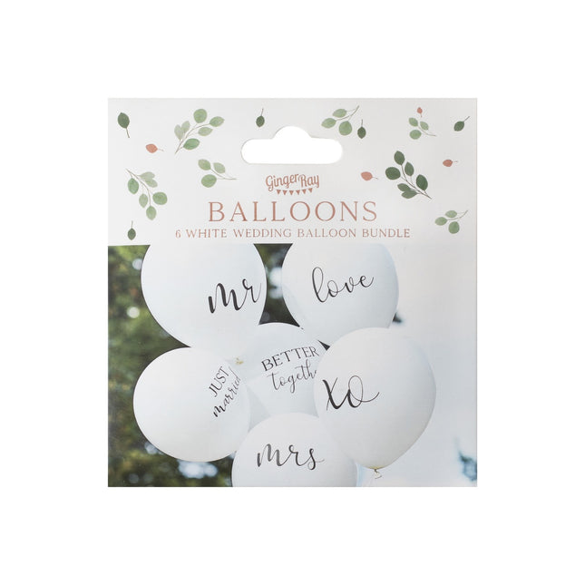 Ballons de mariage 30cm 6pcs
