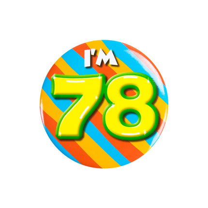 Je suis 78 Bouton 78 ans 5.5cm