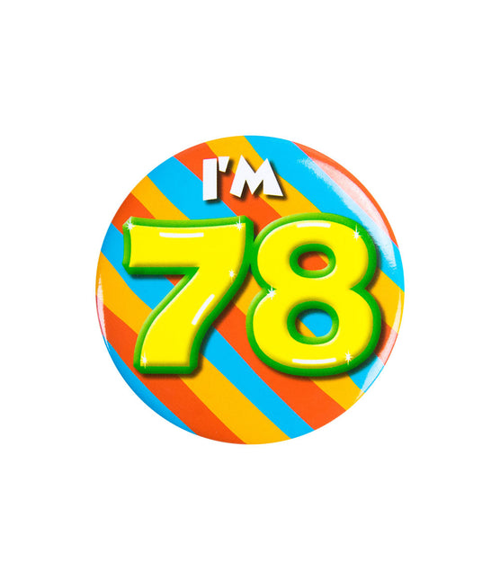 Je suis 78 Bouton 78 ans 5.5cm