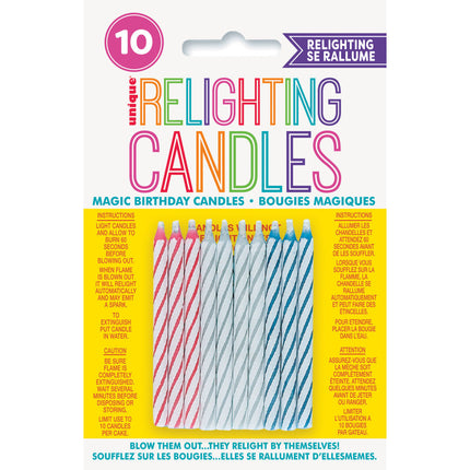 Bougies d'anniversaire non gonflables 6cm 10pcs