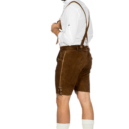 Lederhose Marron Hommes Court