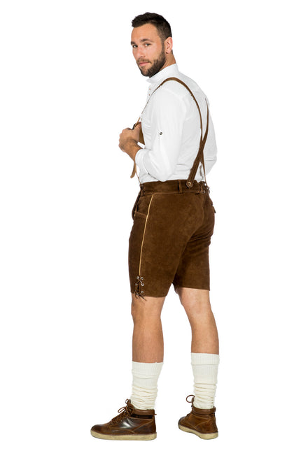 Lederhose Marron Hommes Court