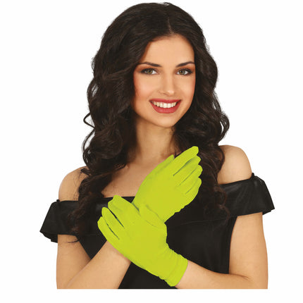 Gants vert citron 20cm