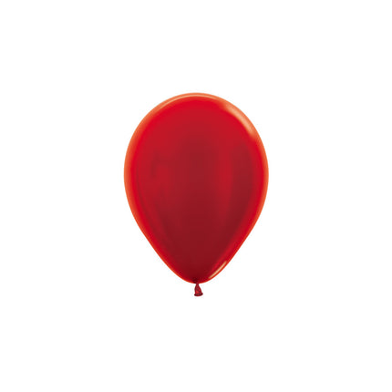 Ballons de baudruche rouge métallique 12cm 50pcs