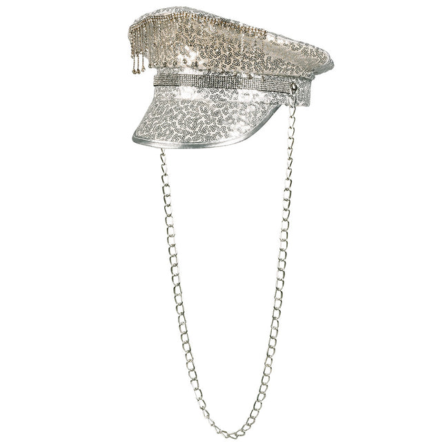 Casquette réversible blanc nacré