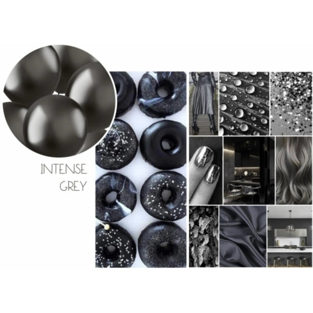 Ballons gris chromés 33cm 10pcs