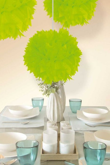 Pompon vert fluo 30cm
