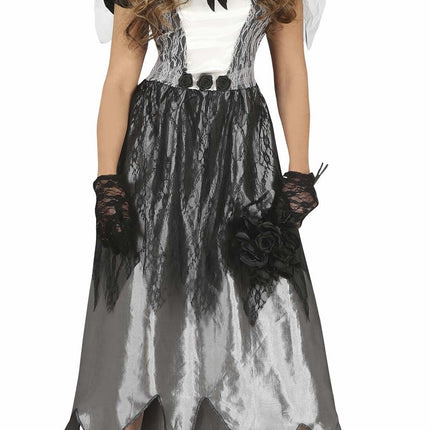 Costume d'Halloween de la mariée fantôme Dames Noir