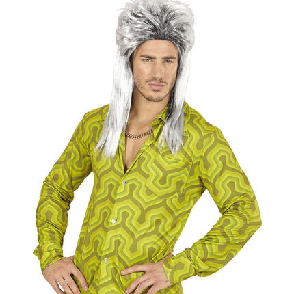Perruque 80s Aso Long Gris