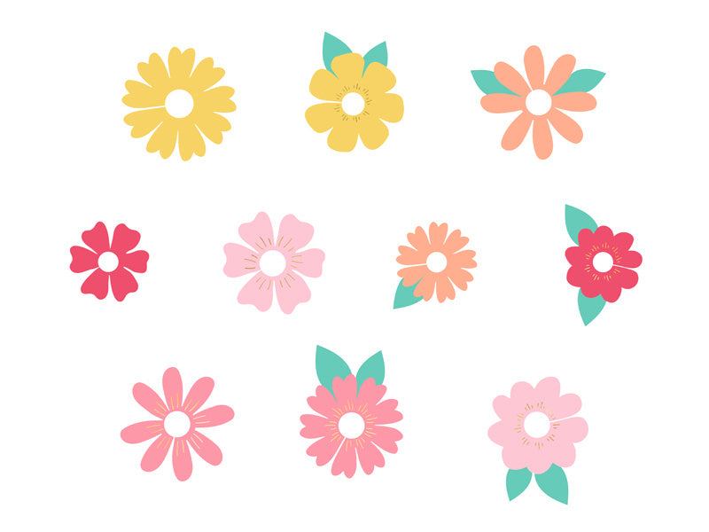 Décoration en verre Fleurs 10cm 10pcs