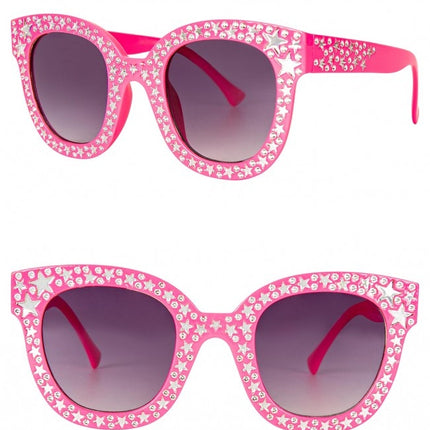 Lunettes roses avec pierres
