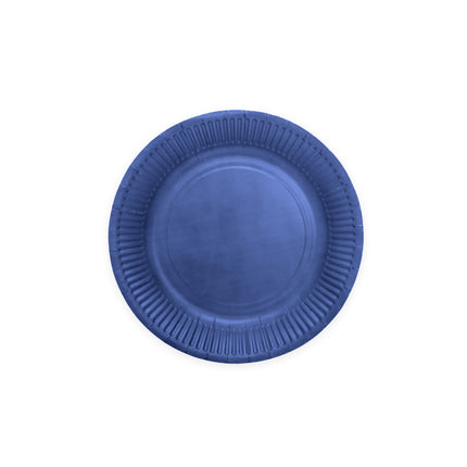 Assiettes en papier bleu foncé 18cm 20pcs