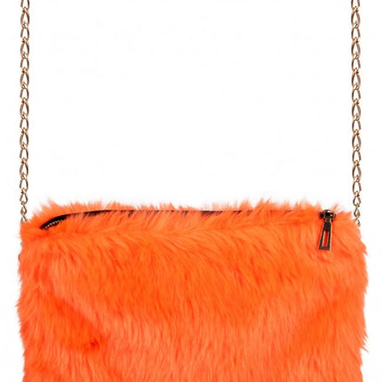 Porte-monnaie peluche orange