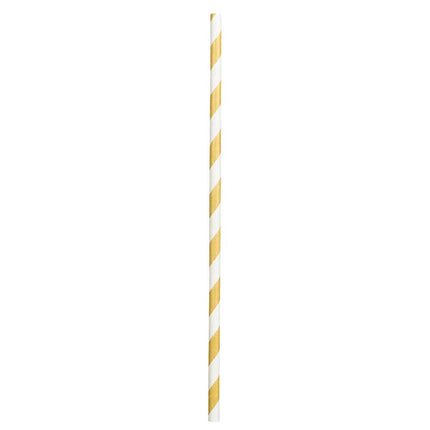 Pailles dorées en papier 24cm 20pcs