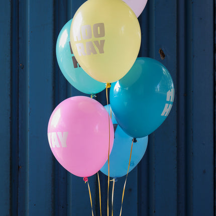 Ballons Hip Hip Hooray 33cm 6pcs
