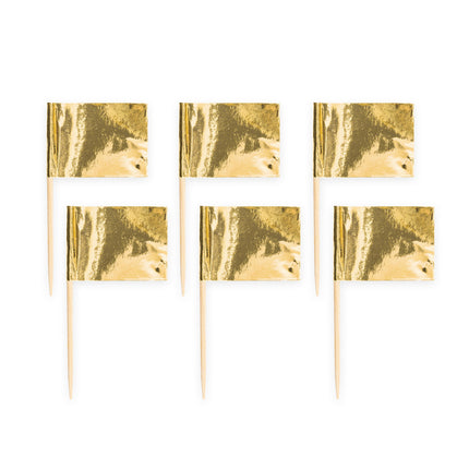 Bâtons de cocktail dorés 50pcs