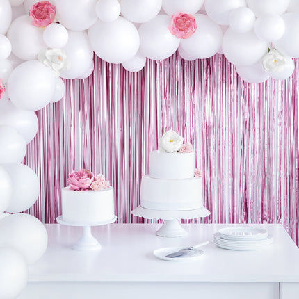 Rideau de porte rose clair 2.5m