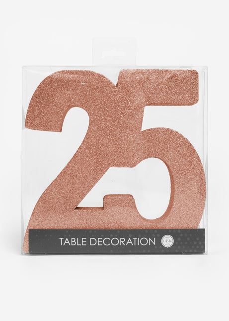 Décoration de table or rose Figure 25 paillettes 20.5cm
